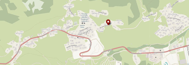Map showing the location of Residence Alta Badia in Colfosco